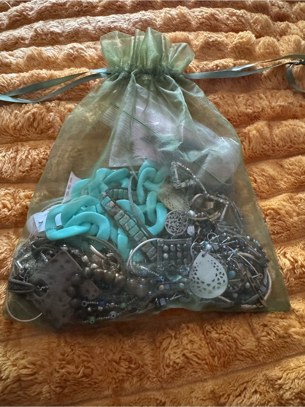 Assorted Jewelry Lot in Organza Bag